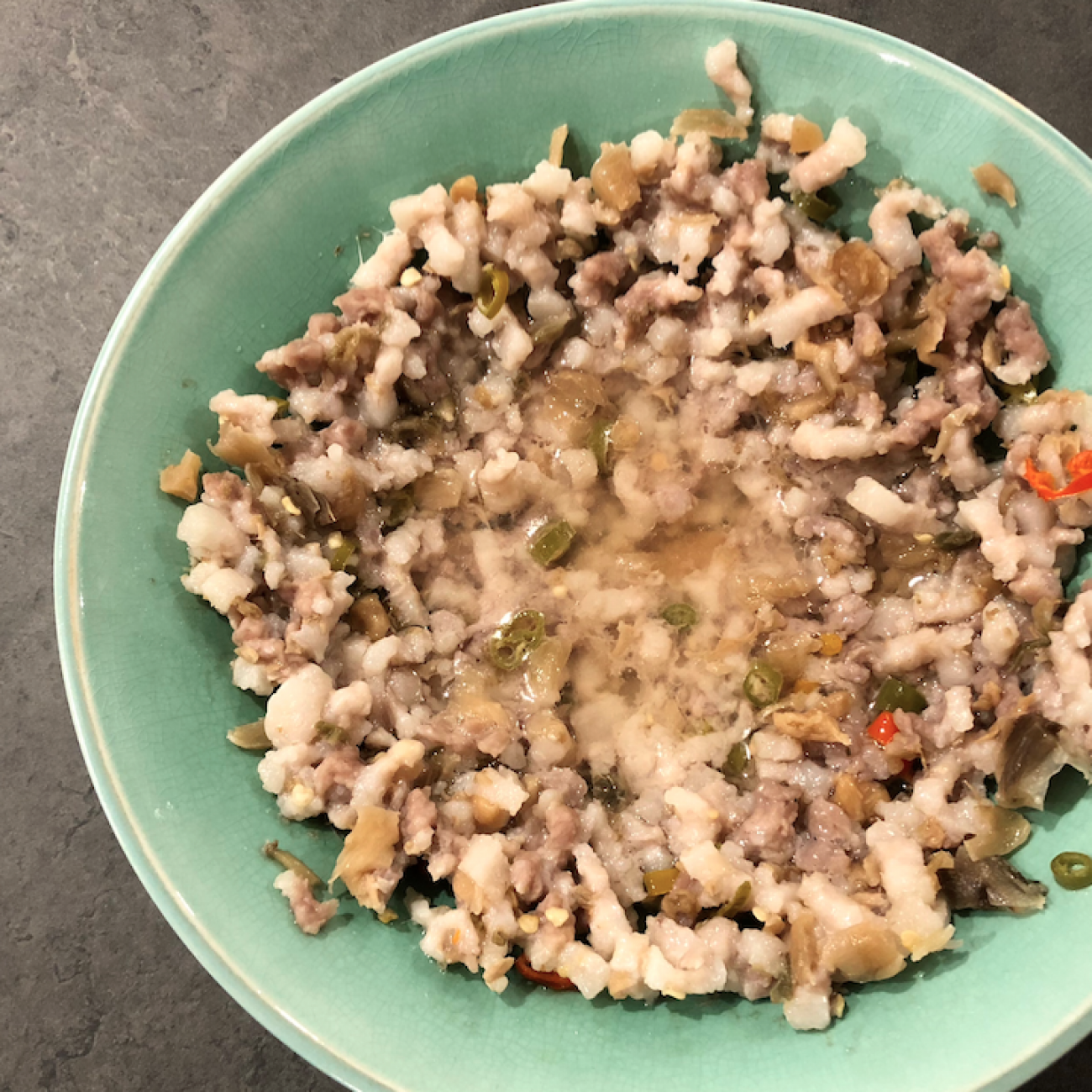 Steamed Minced Pork with Tung Choy 蒸肉餅